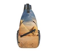 LGHHGY Egyptian Pyramid in Desert Print Cross Chest Bag - Travel Sling Backpack, Unisex Daypack for Hiking, Casual Use & Short Trips