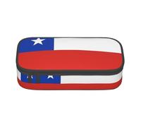 LGHHGY Flag of Chile Print Pencil Case - Multi-Purpose Pen Organizer, Portable Stationery Bag for School, Office, and Travel