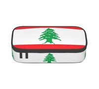 LGHHGY Flag of Lebanon Print Pencil Case â€“ Multi-Purpose Pen Organizer, Portable Stationery Bag for School, Office, and Travel