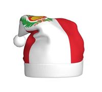 LGHHGY Flag of Peru Print Christmas Hat for Adults – Holiday Festive Headwear, Comfort Xmas New Year Santa Favors Hats
