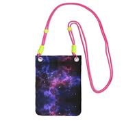 LGHHGY Fuchusia Carry Crossbody Purse â€“ Universe Galaxy Star Space Print Mobile Phone Bag, Perfect for Commuting, Shopping, and Outdoor Activities