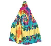 LGHHGY Halloween Dancing thanksgiving bear Print Hooded Cloak Costume - Perfect for Parties, Carnivals, Comic Exhibitions, and More
