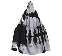 LGHHGY Halloween Hooded Cloak Costume - Unisex Adult animal rhino Print Cape for Cosplay, Party, and Themed Events