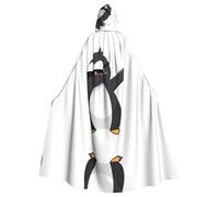 LGHHGY Halloween Hooded Cloak Costume - Unisex Adult penguin dabbing Print Cape for Cosplay, Party, and Themed Events
