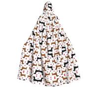 LGHHGY Halloween Romantic Dachshunds Print Hooded Cloak Costume - Perfect for Parties, Carnivals, Comic Exhibitions, and More