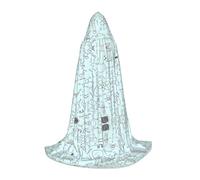 LGHHGY M Unisex Adult Halloween Hooded Cape - Chemistry Print Full Print Costume for Parties, Carnivals, Comic Exhibitions