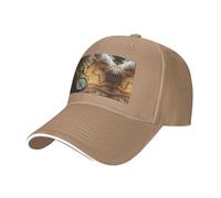 LGHHGY Natural Fashion Breathable Leisure Compass and Old World Map Print Baseball Cap â€“ Adjustable Travel Outdoor Hat for Men and Women
