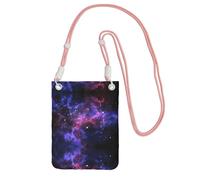 LGHHGY Pink Carry Crossbody Purse â€“ Universe Galaxy Star Space Print Mobile Phone Bag, Perfect for Commuting, Shopping, and Outdoor Activities