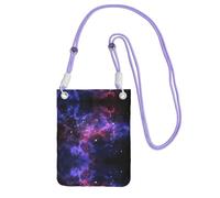LGHHGY Purple Carry Crossbody Purse â€“ Universe Galaxy Star Space Print Mobile Phone Bag, Perfect for Commuting, Shopping, and Outdoor Activities