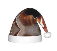 LGHHGY Red panda Print Christmas Hat for Kids â€“ Soft Plush Santa Hat, Holiday Headwear for Xmas, New Year, Halloween