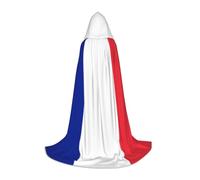 LGHHGY S Unisex Adult Halloween Hooded Cape - French flag Full Print Costume for Parties, Carnivals, Comic Exhibitions