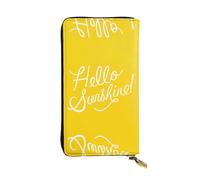 LGHHGY Slimfold Goodlooking Hello Sunshine Print Leather Wallet for Women â€“ Stylish Long Clutch Bifold Trifold Wallet with Coin Pocket