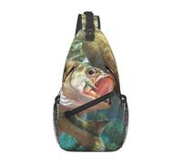 LGHHGY Swimming Fish Print Cross Chest Bag - Travel Sling Backpack, Unisex Daypack for Hiking, Casual Use & Short Trips