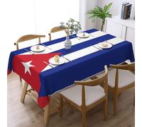 LGHHGY Tablecloth â€“ Rectangle Dining Table Covers, Cuban flag Full-Print Design for Holiday, Party, and Everyday Use