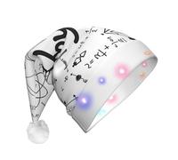 LGHHGY Unisex LED Christmas Hat - Physics Print Print Holiday Festive Headwear for Adults, Perfect for Parties and Everyday Wear