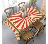 LGHHGY vintage circus background Print Rectangle Tablecloth for Dining Table - Kitchen Decor, Perfect for Holiday & Party Tablecloths