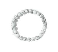 LGHLZGVF Bracelets For Womens Healing Stone Anxiety Bracelet | Natural Pink Gemstone Elastic Beaded Strand Mental Health & Good Luck Gift Women-synthetic White Pine-19cm