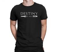LGHOCV NULA The Last Kingdom Destiny is All T Shirt Men Ofertas Lar Ofertas Tshirt Cotton Graphic Clothes Black
