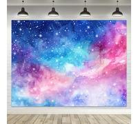 LGhtyro Space Galaxy Backdrop Pink Purple Outer Starry Sky Watercolor Romantic Universe Nebula Planet Night Star Photography Background Decoration for Kids Birthday Fabric Photo Shoot Studio Props
