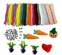LGIFUTMAX Pack of 550 400 Pipe Cleaners for Crafts,30 Colours, Pipe Cleaners,Chenille Wire, 30 cm,150 Self-Adhesive Wiggle Eyes,Pipe Cleaner for DIY Projects and Craft Decoration for Children