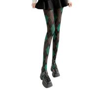 LGINZEHN Argyle Plaids Pattern Hosiery Breathable Nylon Fabric Opaque Tights with High Waist Comfort Women's Essential Stockings Nylon Blend Pantyhose