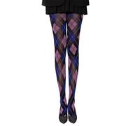 LGINZEHN Argyle Plaids Pattern Hosiery Breathable Nylon Fabric Opaque Tights with High Waist Comfort Women's Essential Stockings Nylon Blend Pantyhose
