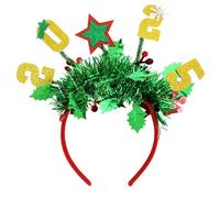LGINZEHN Joyful Christmas Celebration Headband With Colorful Stripes And Holiday Ornaments Headwear For Styling Any Hairstyle Women's Christmas Headband