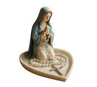 LGINZEHN Virgin Mary Rosary Holder, Elegant Our Lady Prayer Holder Catholic, Holy Mother Father Holds Beads, Christian Catholic Gifts For Religious Home Festival Decoration