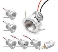 LGJEGD 12V 1W IP65 Mini LED Micro Led Lights Bulb Spotlight 25mm Spot Bulb Lighting Kit Outdoor Ceiling Lighting, 6 Pack (Color : Warm white, Size : 30 degrees)