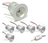 LGJEGD 12v Recessed Led Light 1W IP65 Mini Led Spotlight 25mm Spot Bulb Lighting Kit Outdoor Ceiling Lighting, 6 Pack (Color : Warm white, Size : 120 degrees)