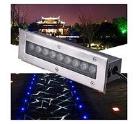 LGJEGD Led Long Strip Inground Lights Outdoor Recessed AC85-265V Ip65 Waterproof Ground Square Courtyard Lighting Embedded Steps lights (Color : 2-warm white light, Size : 18w)