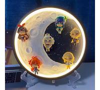 LGJFDL 30 cm/11.8 inches Genshin Impact PVC Collectible Game Night Light Character Model Anime Toys Tricolor Adjustment USB