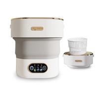 LGLRTD Portable Washing Machine, 15L Small Foldable Washer with 3 Cleaning Modes for Baby Clothes, Underwear, Small Items, Mini Collapsible Laundry for Travel Apartment Home Dorm Hotel Camping