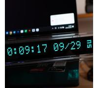 LGLSTUDIO VFD Clock | Nixie Tube Clock, Digital Tube Electronic Clock, Vacuum Fluorescent Display Clock, Automatic time sync, Retro Desktop Decoration Gift, Best Boyfriend Gift (V16