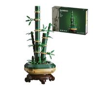 LGlücks Bamboo Building Blocks, Pack of 277 Artificial Plants Bonsai Clamping Blocks for Adults, Table Centre Elements, Home Office Decor, Birthday Gift for Plant Lovers, Children from 6 Years