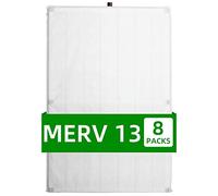 LGM 20x30x1 AC Furnace F ilter, Air Conditioning HVAC, Electrostatic F ilter, MERV 13, For Families with Pets, 8 Packs, (Exact size 19.5" x 29.5" x 0.75")