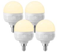 LGMCF E14 Rechargeable Light Bulb, 8W, 3 Color, Timer, Dimmable, 4 Pack