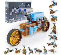 LGMCF STEM 25-in-1 Solar Robot Toys Educational Science Kit for Kids DIY Building Toy Engineering Experiment kits 169 Pcs Solar & Cell Powered Dual Drive Motor Gifts for Age 8-12 Year Old Boys Girls