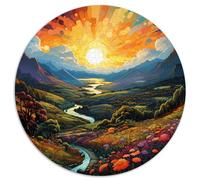 LGNBTGM Jigsaw Puzzle Welsh Valleys 1000 Piece Puzzle For Adults 67.5x67.5cm Puzzling Gift for Family