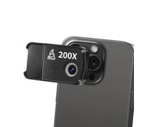 Lgowithu 200X Smartphone Microscope, Clip-on Phone Magnifier for Kids with LED Light, Portable Digital Microscope for Kids, Christmas Birthday Gifts, Compatible with iPhone and Android Mobile Phone