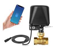 LgowithU Smart Water Valve WiFi / Bluetooth Water Valve Control, Voice Control Water Valve Compatible with Alexa and Google, 2.4 GHz, Automatic Valve Control for Kitchen, Garden, Farm (DN15)