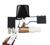 LgowithU Smart Water Valve WiFi Control Shut-Off Valve Compatible with Alexa and Google Automatic Valve Voice Control Remote Control Bluetooth Control for Kitchen / Garden / Farm (Black)
