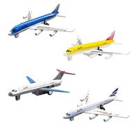LGQHCE Aeroplane Toys, 4pcs Toy Airplane Model, Alloy Pull Back Toy Airplanes, Model Planes, Planes Toys for Kids Birthday Party Favors Accessories and Educational Gifts Ages 3-12