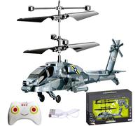 LGQHCE Remote Control Helicopter, RC Helicopters with LED, Mini Helicopter Toy, One Key Take Off Landing, Aircraft Flying Toy, Stable Flight for Kids Adults Beginners, Camo Blue