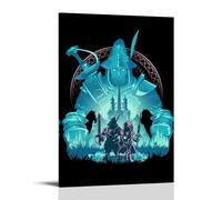 LGQSCWZP Final Fantasy VII Advent Children Great Anime Wonderful Anime Canvas Poster Wall Art Decorative Painting Bedroom Painting Posters 12x18inch(30x45cm) Frame-style