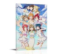 LGQSCWZP Love Live! Superstar!! Great Anime Wonderful Anime Canvas Poster Wall Art Decorative Painting Bedroom Painting Posters 08x12inch(20x30cm) Frame-style