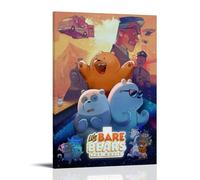 LGQSCWZP We Bare Bears Great Anime Wonderful Anime Canvas Poster Wall Art Decorative Painting Bedroom Painting Posters 20x30inch(50x75cm) Frame-style