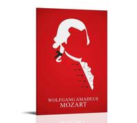 LGQSCWZP Wolfgang Amadeus Mozart Popular Band And Amazing Singer Music Album Cover Canvas Poster Wall Art Decorative Painting Bedroom Painting Posters 08x12inch(20x30cm) Frame-style