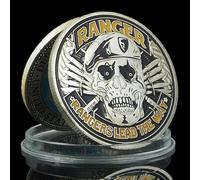 LGSMOUR 1775 United States Army Rangers Military Challenge Coin Lead The Way Skull Coin Gifts-default