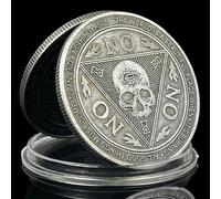 LGSMOUR Nothing Lasts Skull Yes or No Commemorative Coin Antique Depend on Decision Coin Lucky Coin Art Crafts Collectible-A Antique Silver